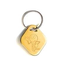 Nøkkelring Alu. Gull